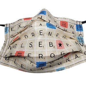 Woordpuzzel Gezichtsmasker Verstelbaar Herbruikbaar Gezichtsmasker met Neus Knijpdraad en Filtervak