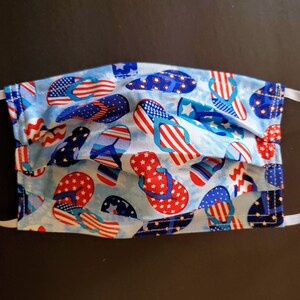 Patriotic Flip Flops Reusable Mask