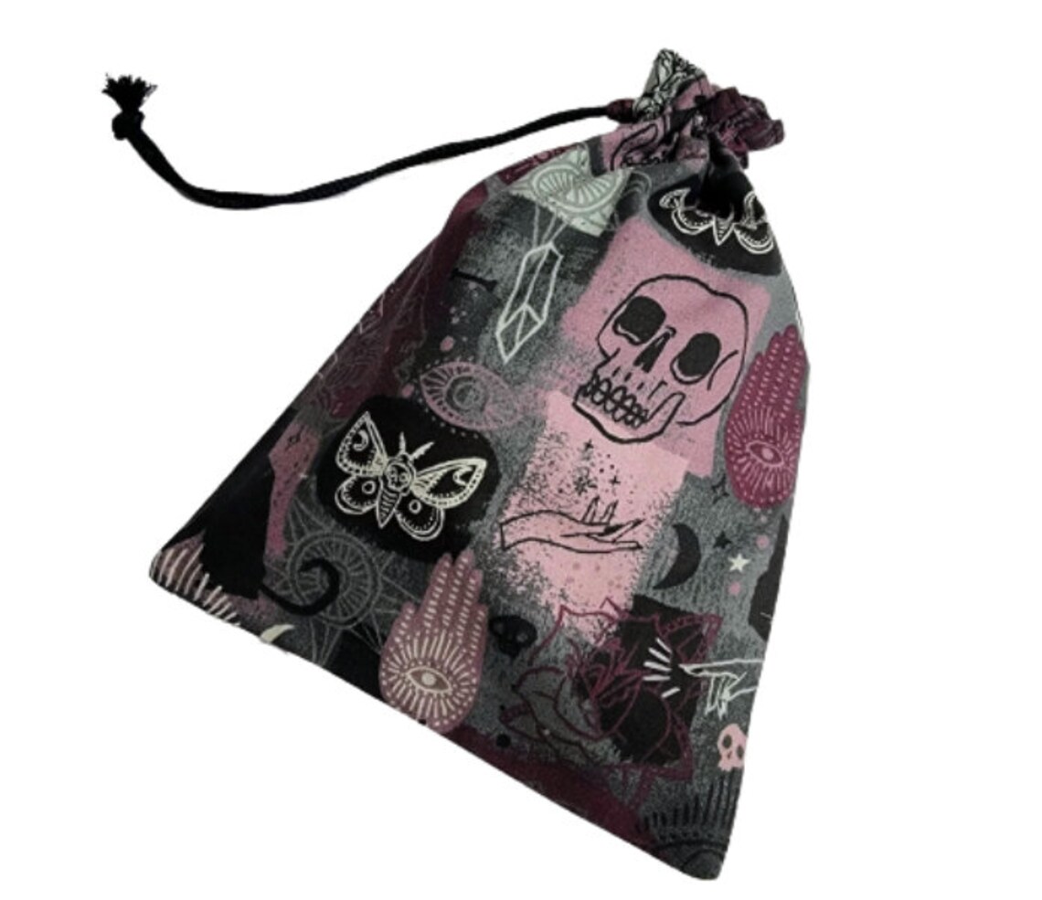 Tarot Card Deck Pouch, Dice Pouch, Drawstring Pouch 100% Cotton ...