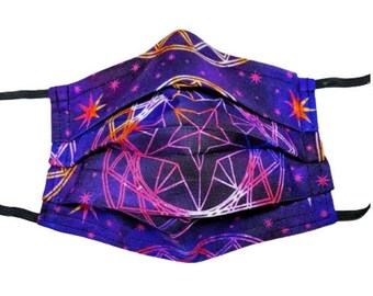 Alchemy Reusable Adjustable Face Mask With Filter Compartment and Nose Pinch Wire