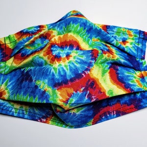 Mini Tie Dye Swirls Reusable Adjustable Face Mask