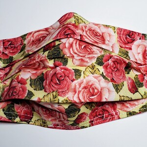 Summer Roses Adjustable Reusable Mask