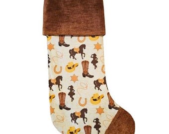Cowgirl Christmas Stocking, Yee-Haw, Alternative Holiday Decor, Country Stocking ,  Western Rodeo, 8 Seconds Aesthetic Gift