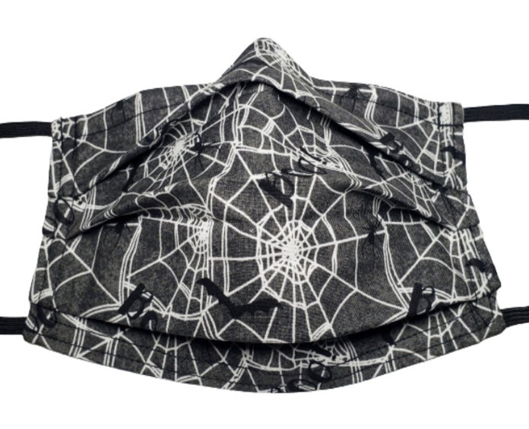 Bats and Cobwebs Mask Adjustable Reusable Face Mask With Nose Pinch