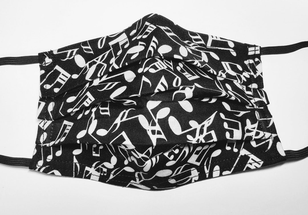 Music Notes Reusable Mask - Etsy
