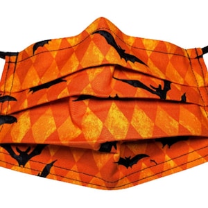 Bats and Diamonds Mask Adjustable Reusable Face Mask with Nose Pinch Wire and Filter Compartment 100% cotton double layer