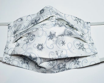 Masque réutilisable de Noël Neige scintillante