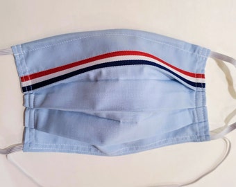 Masque réutilisable Going Postal avec fil de pincement du nez, compartiment filtrant et sangle de cou
