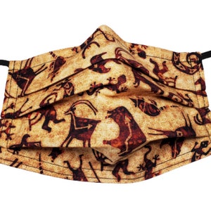 Southwestern Animals Mask Handmade Reusable Adjustable Face Mask with Nose Pinch Wire and Filter Compartment double layer cotton
