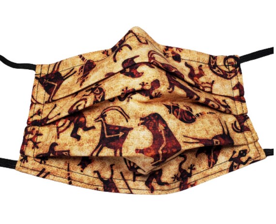 南西部の動物マスク ハンドメイドの再利用可能な調節可能なフェイス