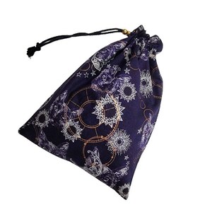 Bolsa de baraja de cartas del Tarot, bolsa de dados, bolsa con cordón 100% algodón - Cat Constellations Design