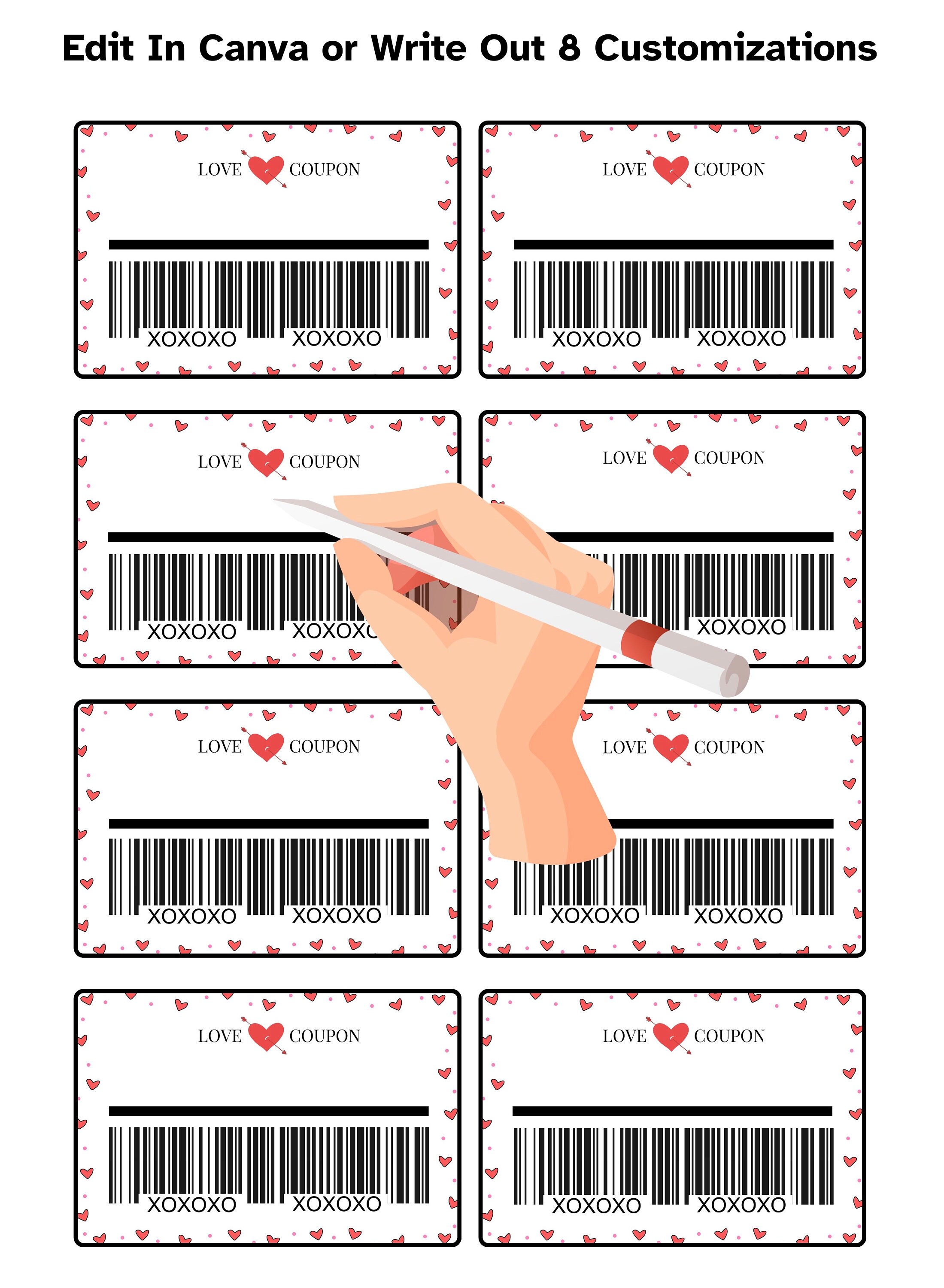 48 Love Coupons, Valentines Day, Printable Coupons, Coupon Book ...