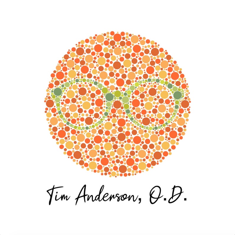 Color Vision Test Glasses Artwork Optometry Poster Etsy