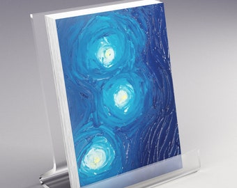 Pintura original estilo noche estrellada pintada a mano / Pintura acrílica / Pintura acrílica texturizada / Pintura sobre lienzo / Pintura estilo Van Gogh