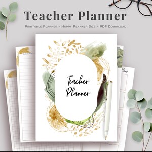 Teacher Planner | Digital Download | Comprehensive Teacher Planner | Weekly Monthly Daily Planner | Printable Classroom Planner
