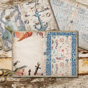 Sea journal pages, digital journaling