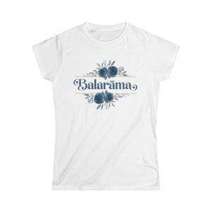 Balarama Floral Women&#39;s Semi-fitted Tee | Hare Krishna | Women and Giri&#39;s Tee | Favorite Tshirt | Perfect Gift