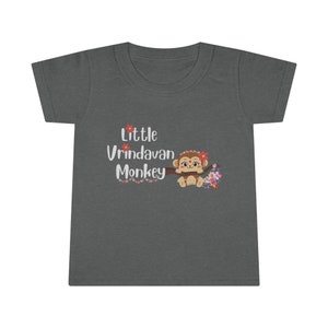 Vrindavan Monkey Toddler Cotton Tee | For Little Girls | Vrindavan | Hare Krishna | India