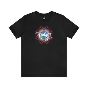 Namaste Rainbow Mandala Unisex Jersey Tee | Bhakti Yoga | Hare Krishna | Krishna Tees