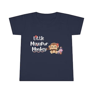 Mayapur Monkey Toddler Cotton Tee | For Little Girls | Vrindavan | Mayapur | Hare Krishna | India