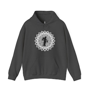 Krishna Mandala Hooded Sweatshirt Yoga Hoodie Bhakti Yoga Gift for Her Meditation Hare Krishna Spiritual Hoodie Bhakti Gift for Him Jumper