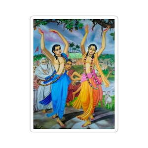 Gaura Nitai Sticker | Mayapur | Harinam Sankirtana | Hare Krishna | Krishna Stickers