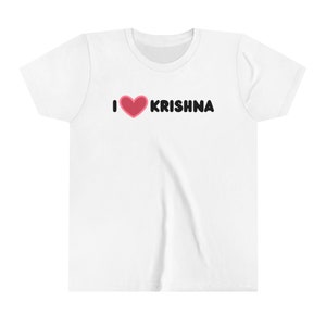 Youth I Love Krishna Jersey Tee | Hare Krishna | Devotional Clothing | Spiritual | Bhakti Yoga | Krishna Tees