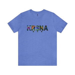 KRSNA Peacock Feather Jersey Tee Krishna Shirt Hare Krsna Unisex Cotton Tshirt Devotional Clothing Spiritual Gift Kirtan T-shirt