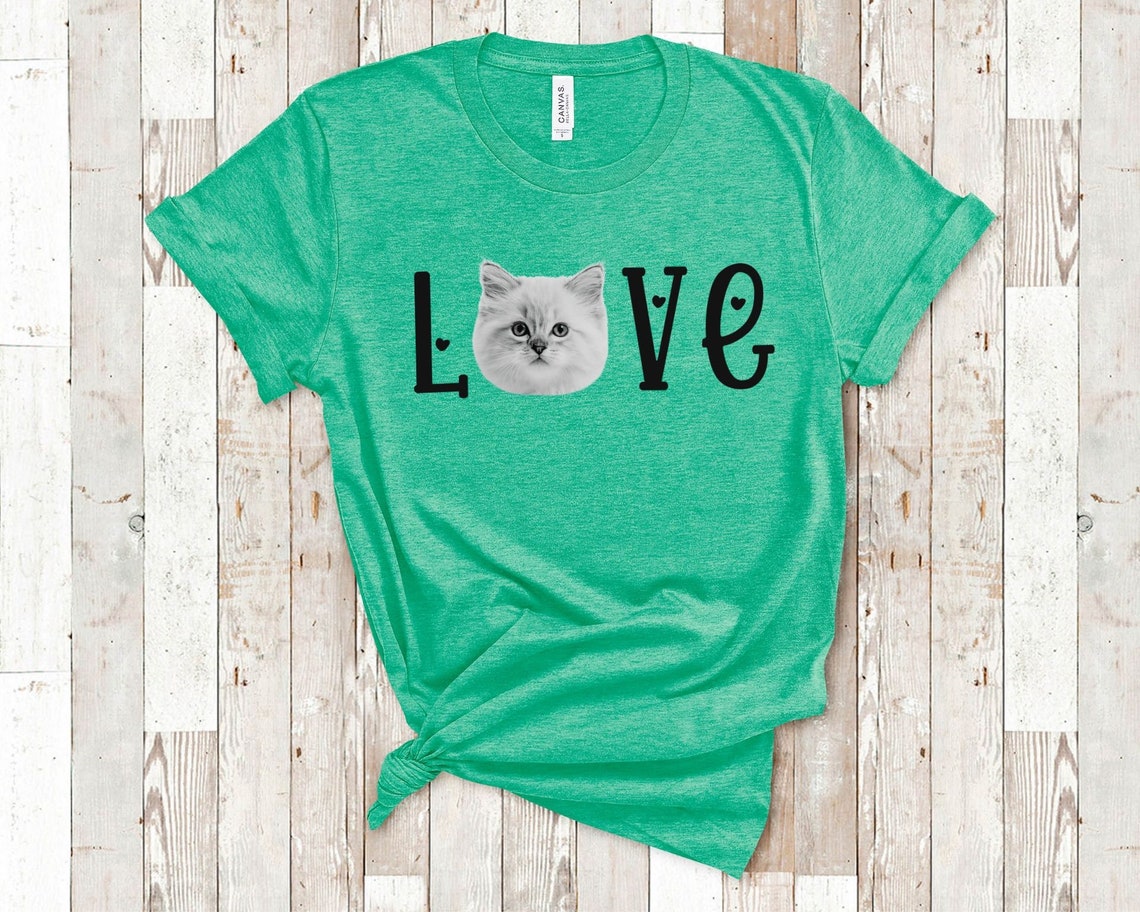 Cat Love T shirt. Cute cat t shirt cat mom shirt quote tees Etsy