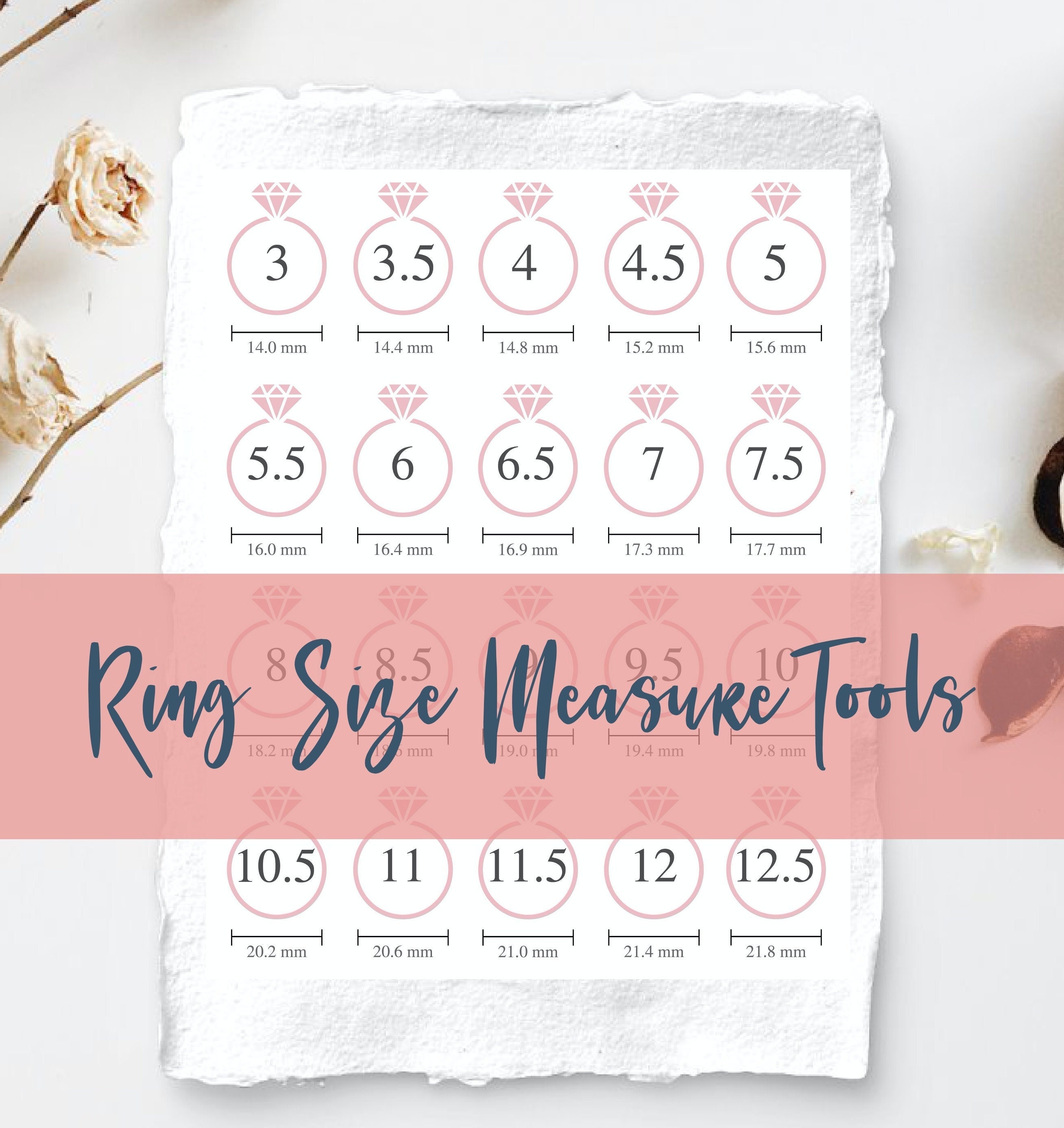 Ring Size Guide Printable Chart How To Measure Your Ring Size Lupon