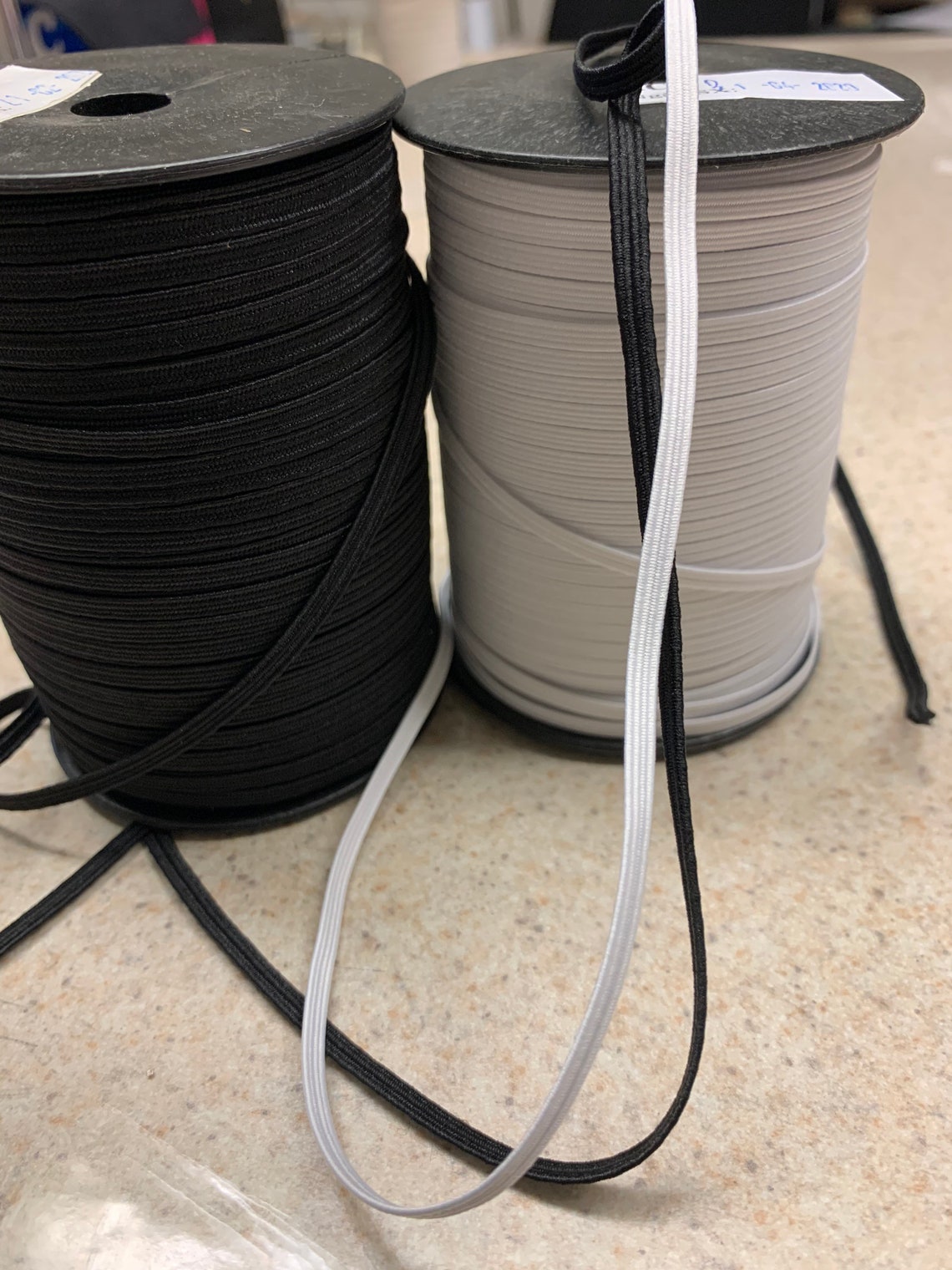 1/8 Elastic Bands Black and White Available Use Softer for Etsy