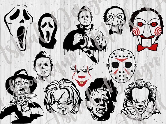 Horror Character SVG Bundle Digital Download Cut Files for | Etsy