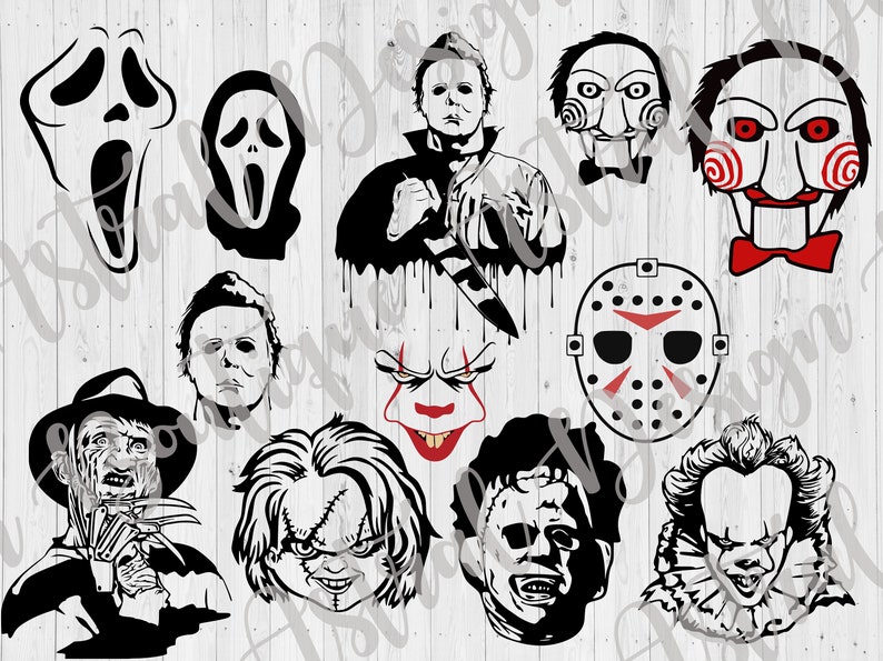 Download Horror Character SVG Bundle Digital Download Cut Files for | Etsy