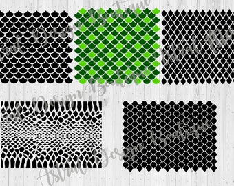 3D Schuppen SVG Bundle, 3D Schuppen Drache. Meerjungfrau, Schlangenschuppen | Schneidedateien für Cricut Silhouette, Fischschuppen, Becher Clipart, Vektorbilder