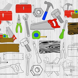 Werkzeuge SVG | Hammer SVG | Werkzeug Clipart | Werkzeugkasten SVG, Schraubenschlüssel | Holz SVG | Zange geschnitten, geschnitten, geschnitten, geschnitten,