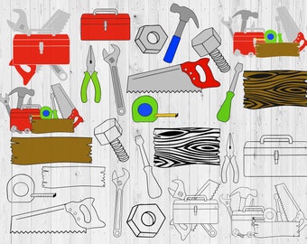 Tools SVG | Hammer SVG | Tool Clipart | Toolbox Svg, Wrench Svg | Wood SVG | Pliers Svg, Construction Tools Svg, Saw Svg