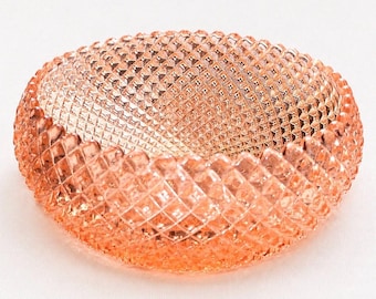 Vintage Anchor Hocking Miss America roze depressie glazen kom 8,5" | Serveerschaal van geperst glas uit de jaren 1930