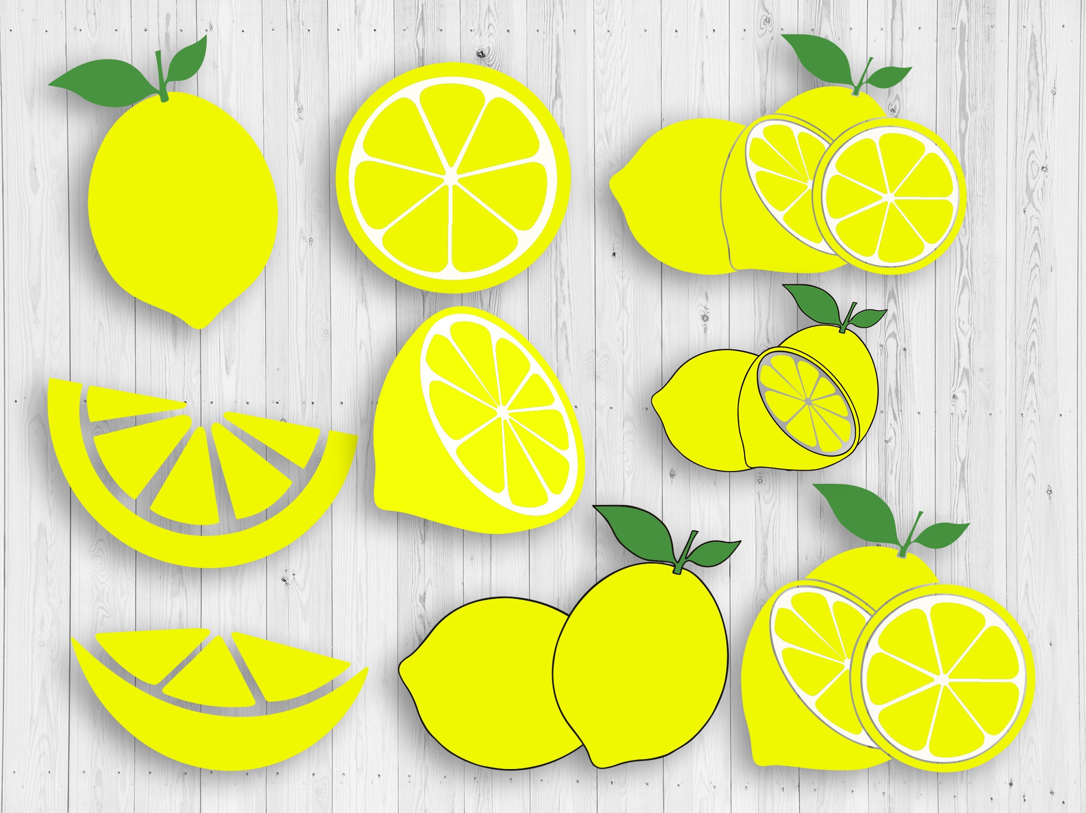 Lemon SVG Bundle | Lemon Clipart | Lemon PNG | Summer Fruit SVG | Fruit Clipart | Lemon Sublimation