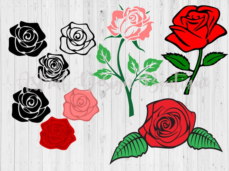 Download Layered Rose SVG Digital Download Cut Files for Cricut | Etsy