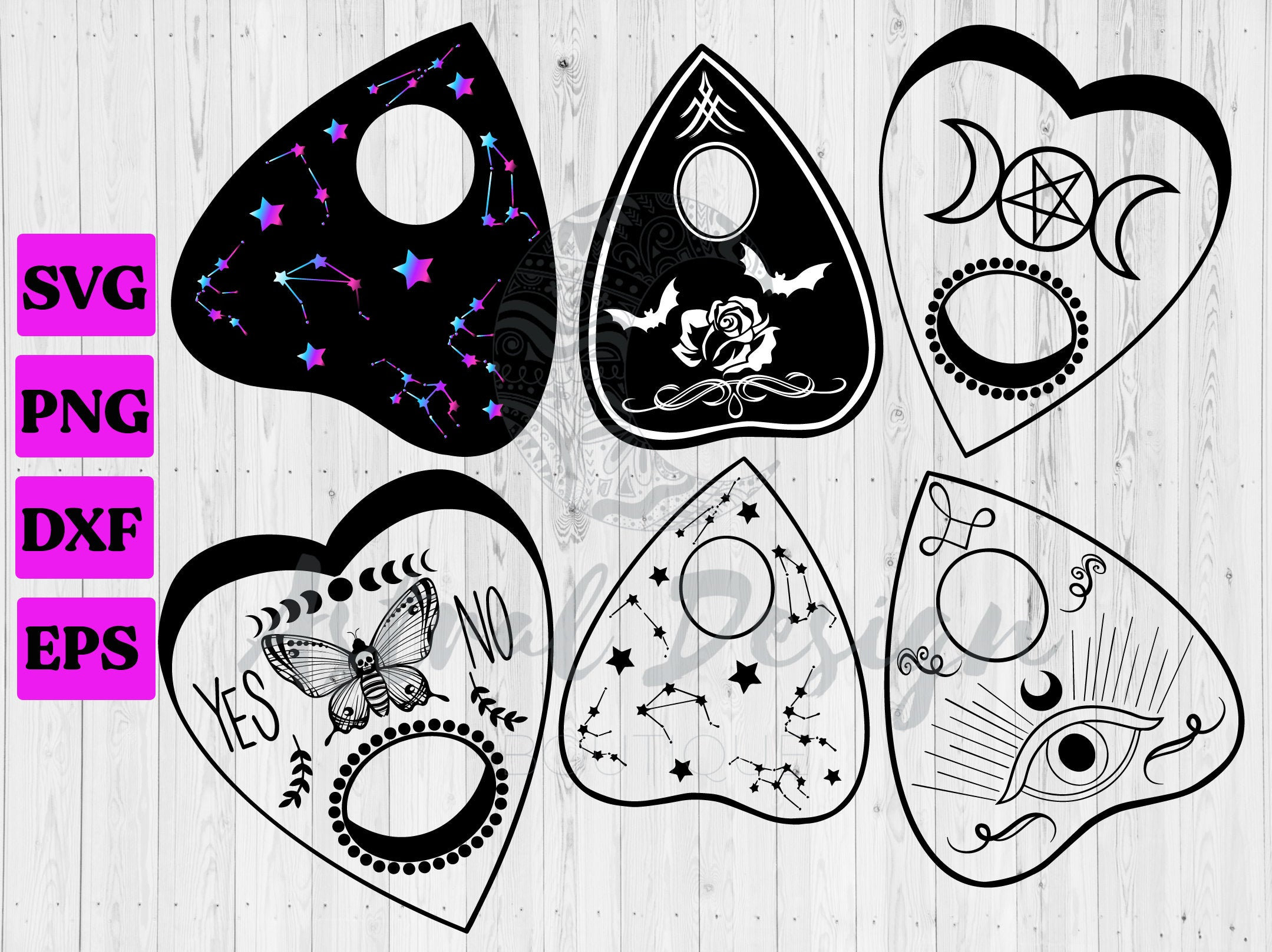 Planchette SVG Bundle Cut Files for Cricut Silhouette Ouija Etsy Finland