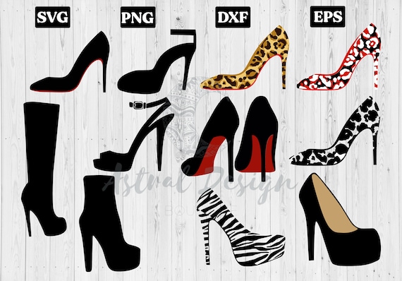 High Heels Svg, Red Bottom Heels Svg, Stiletto Svg, Red Heels Svg. Vector  Cut file Cricut, Silhouette, Pdf Png Dxf, Decal, Sticker, Vinyl.