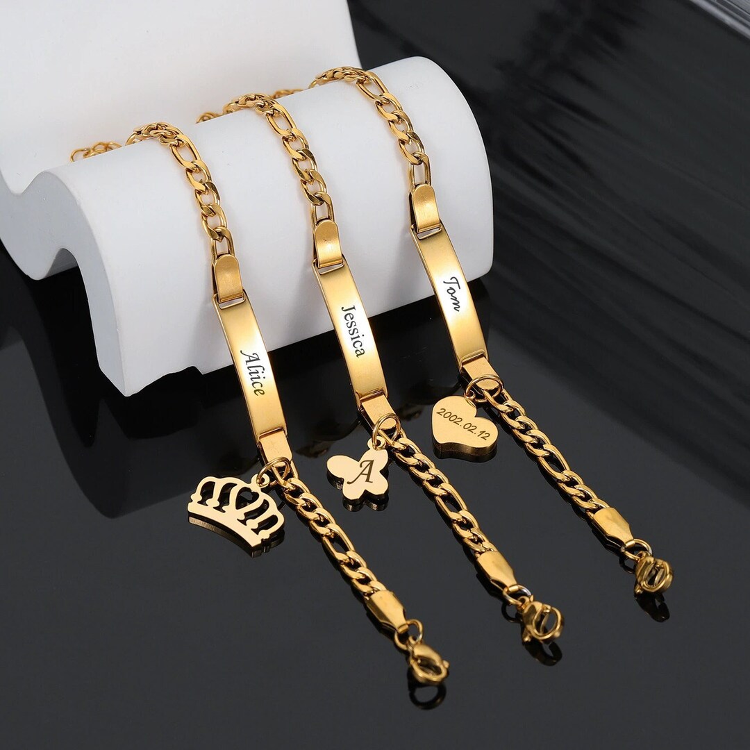 Baby Name Bracelet, Custom Child ID Bracelet, Custom Name Bracelet