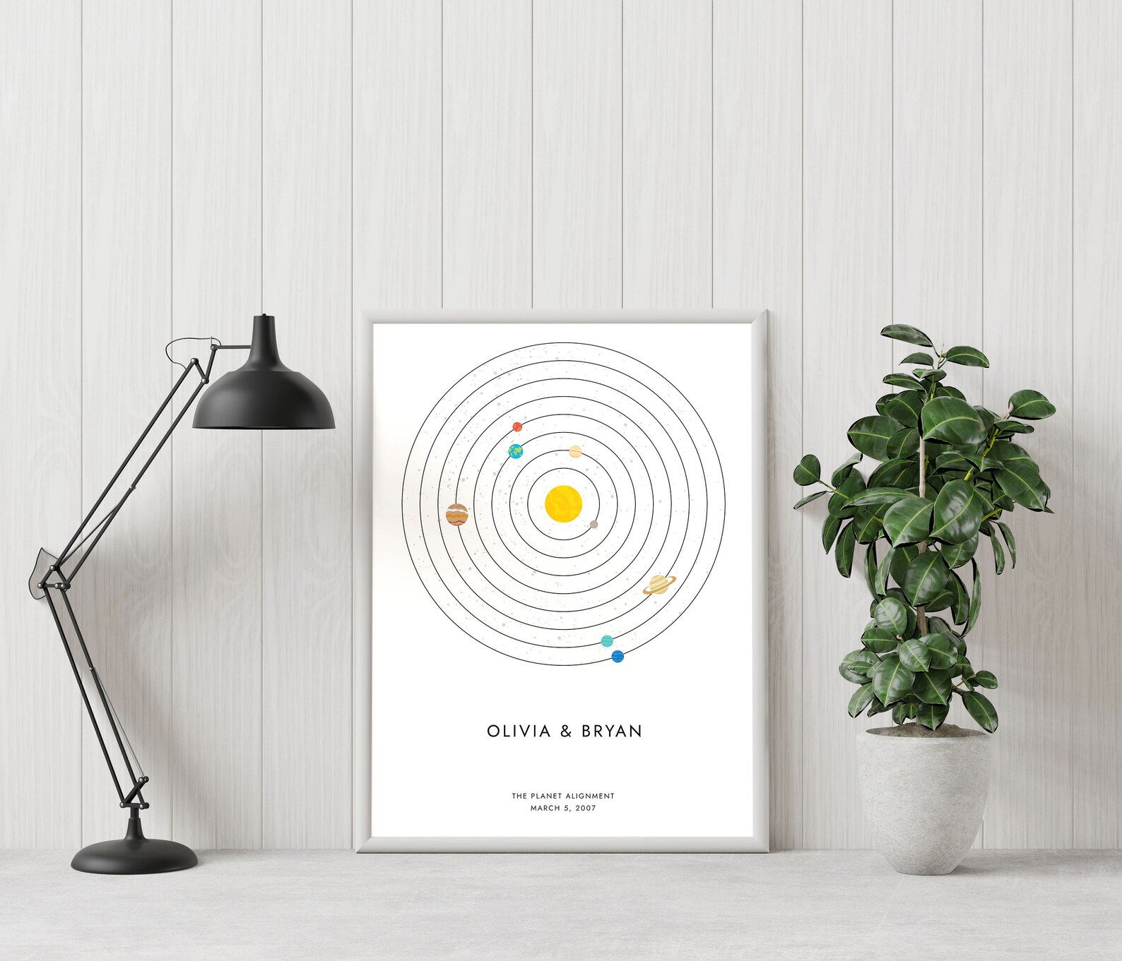 Aligned Print Custom Solar System Alignment Etsy