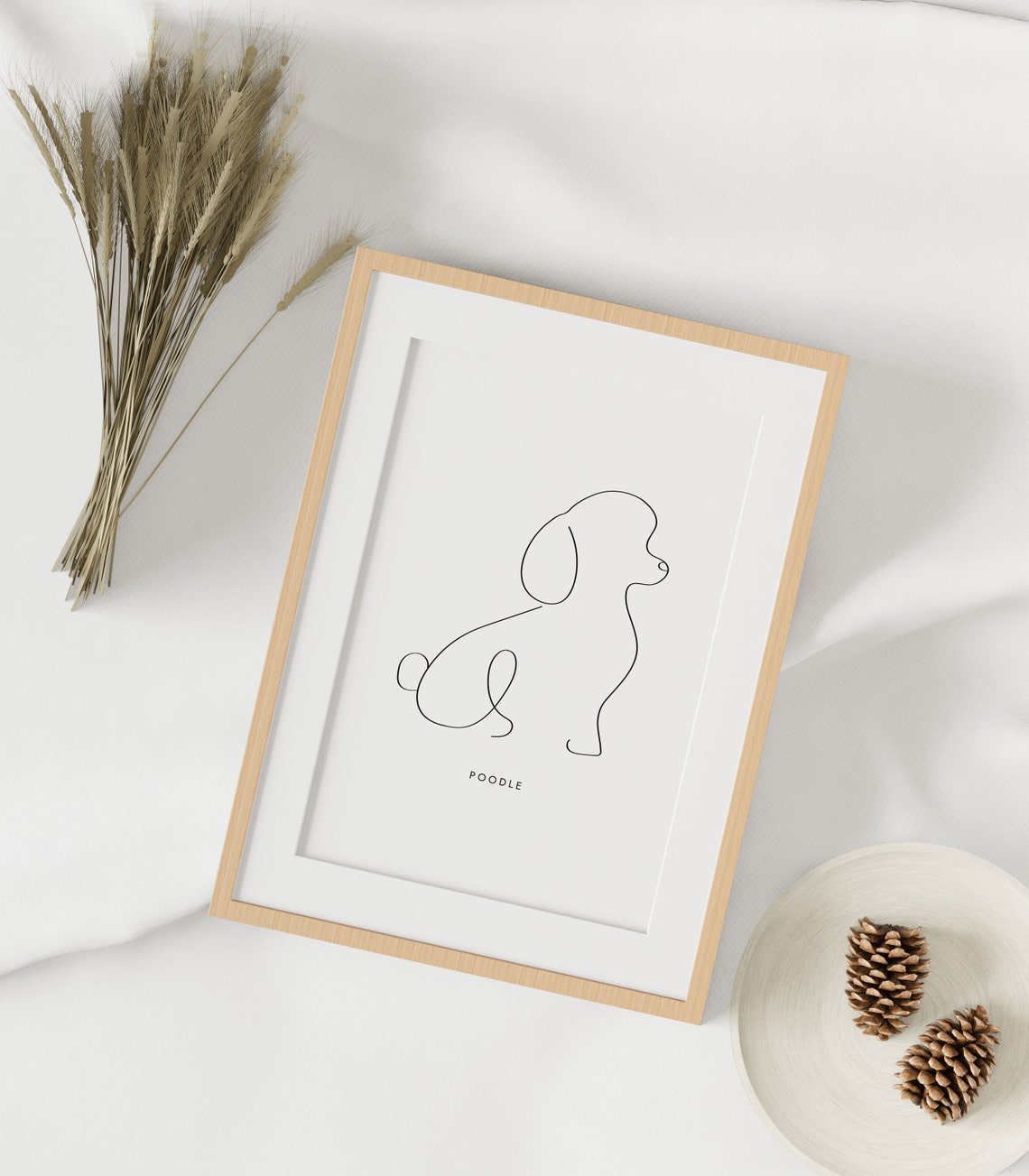 Poodle Line Art Print, Minimalist Dog Drawing (digital Download) - Etsy