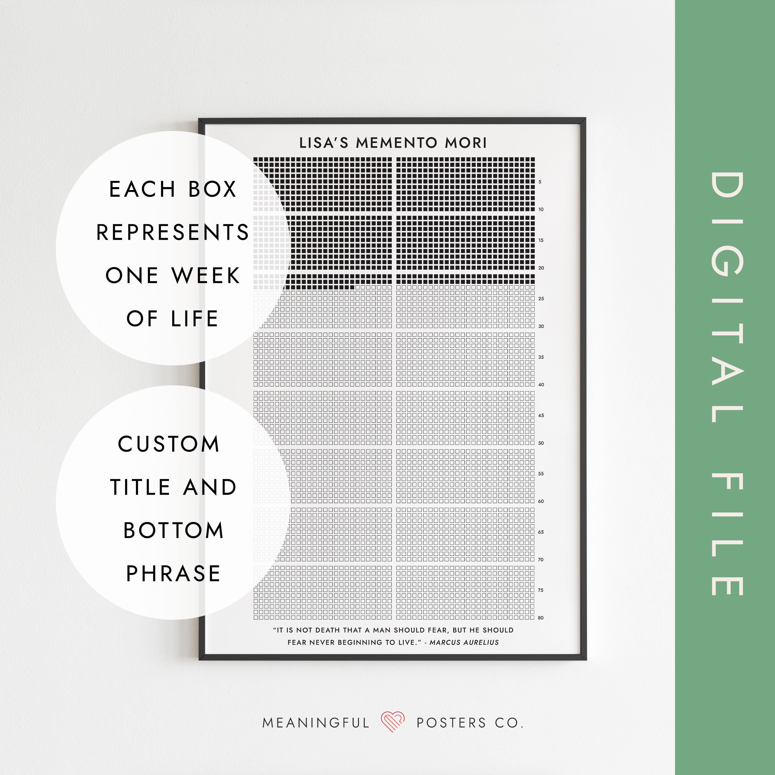 Poster My Life In Weeks - Calendario Settimanale Motivazionale 40x60 Cm - Foto 4