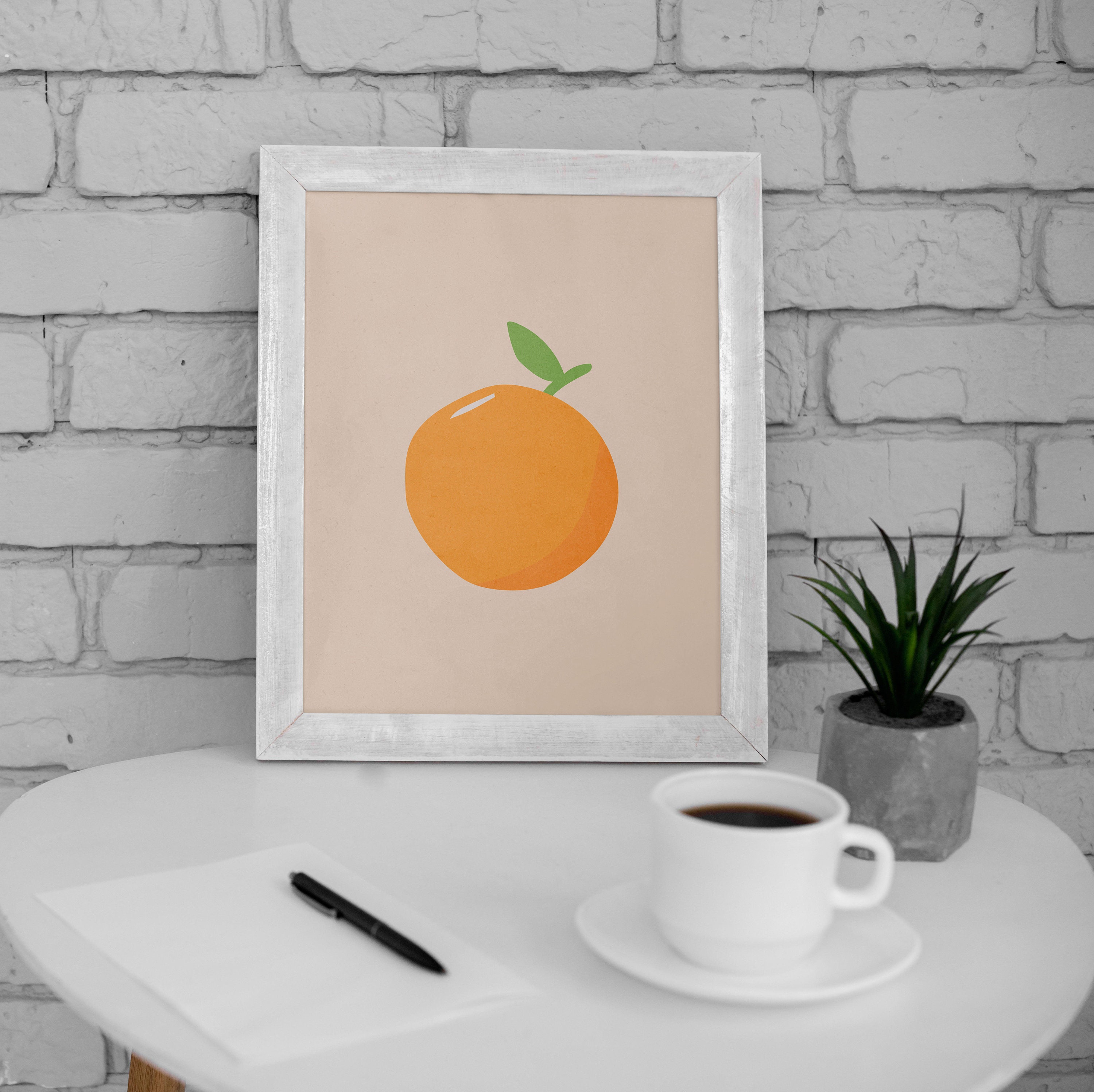 Orange Print Orange Wall Art Citrus Wall Art Orange Citrus Etsy UK