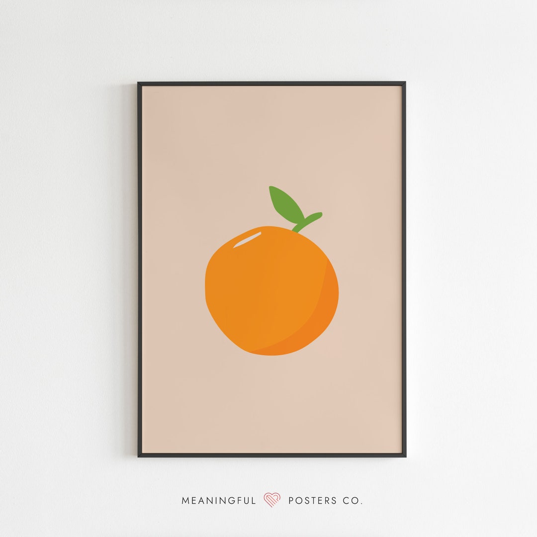 Orange Print Orange Wall Art Citrus Wall Art Orange Citrus Etsy UK
