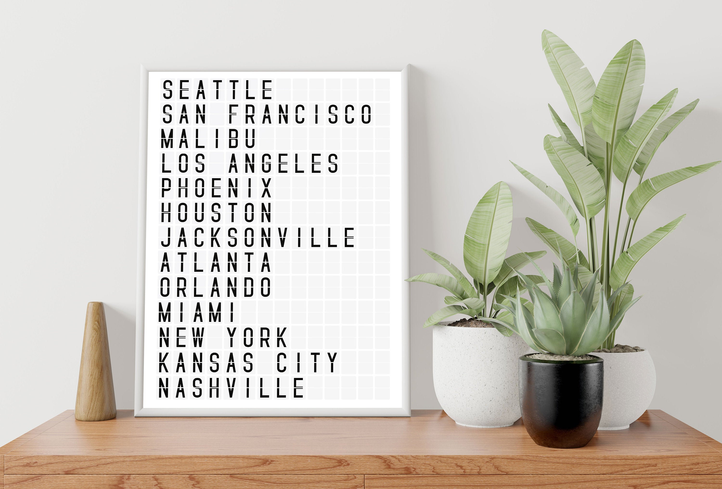 Custom Airport Flight Board Minimalist Departures Board Etsy