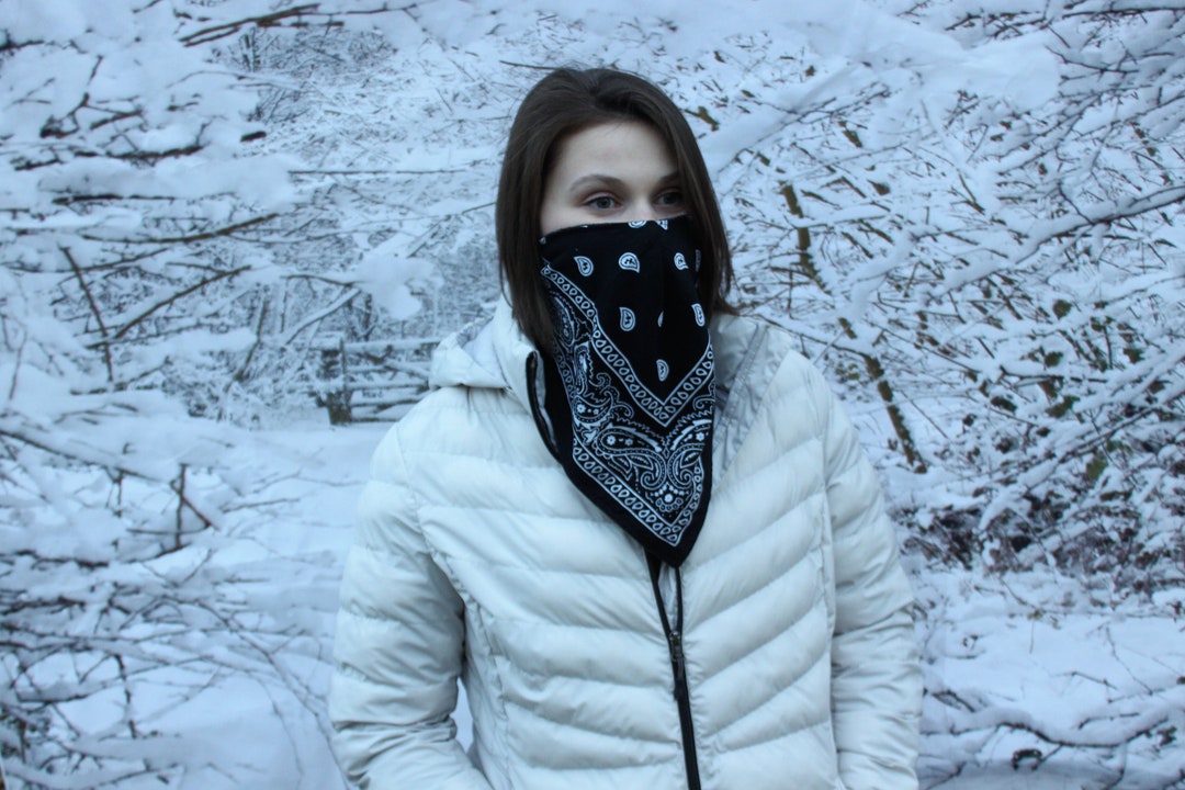 Unisex Winter Fleece Lined Bandana Face Covering/neck Scarf. Etsy