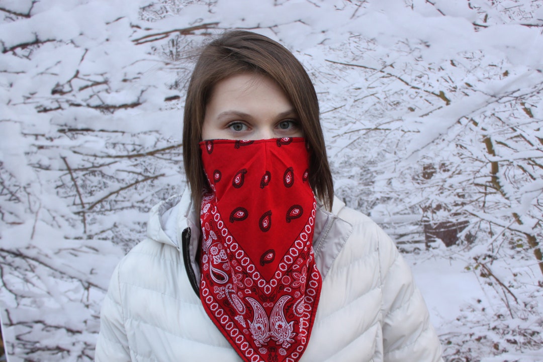 Unisex Winter Fleece Lined Bandana Face Covering/neck Scarf. Etsy